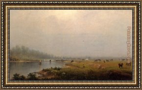Rising Framed Paintings - Rising Mist by Alexander Helwig Wyant