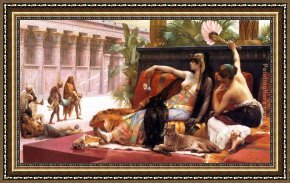 Poisons Framed Paintings - Cleopatra Testing Poisons on Condemned Prisoners by Alexandre Cabanel