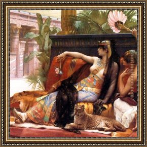 Poisons Framed Paintings - Cleopatra Testing Poisons on Condemned Prisoners cropped by Alexandre Cabanel
