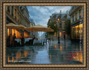 The Day's Bag Framed Paintings - A Rainy Day by Alexei Butirskiy