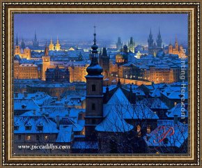 Butirskiy Framed Paintings - An Evening In Prague by Alexei Butirskiy