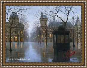 Butirskiy Framed Paintings - April In Paris by Alexei Butirskiy