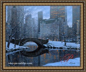 Butirskiy Framed Paintings - Central Park by Alexei Butirskiy