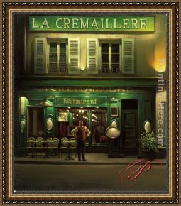 Butirskiy Framed Paintings - La Cremaillere by Alexei Butirskiy