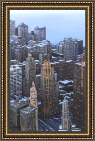 Butirskiy Framed Paintings - Magnificent Mile by Alexei Butirskiy