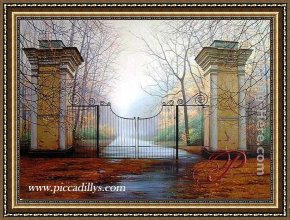 Butirskiy Framed Paintings - Morning Mist by Alexei Butirskiy