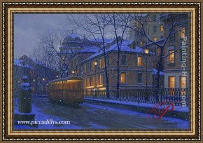 Street Framed Paintings - Street Of Dreams by Alexei Butirskiy