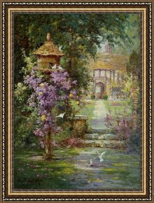 La Cote Des Boeufs The Hermitage Framed Paintings - The Dove-Cote by Alfred de Breanski