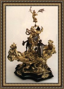 Caterina Cornaro, Queen of Cyprus Framed Paintings - &Eacute;pergne Presented to Queen Victoria as a Jubilee Gift by the Officers of the Army by Alfred Gilbert