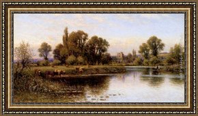 Abbey Framed Paintings - Medmenham Abbey by Alfred Glendening