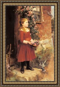 The Daughters of Judah in Babylon Framed Paintings - The Youngest Daughter of J.S. Gabriel by Alfred Glendening