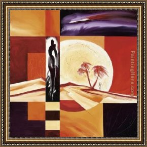 Circle Framed Paintings - Circle of Love II by Alfred Gockel