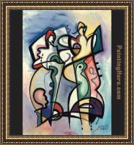 Jazz Framed Paintings - Coolest Jazz by Alfred Gockel