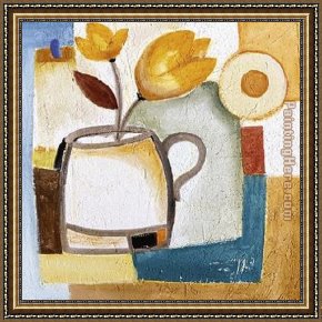 The Stirrup Cup Framed Paintings - Cup of Flower I by Alfred Gockel