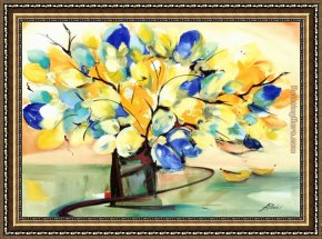Alfred Framed Paintings - Floral Pizzazz II by Alfred Gockel