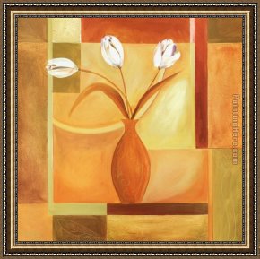 Jazz on The Square Framed Paintings - Flowers on the Square I by Alfred Gockel