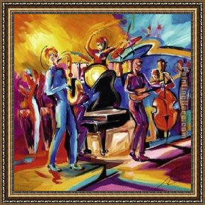 Alfred Framed Paintings - Full Swing II by Alfred Gockel