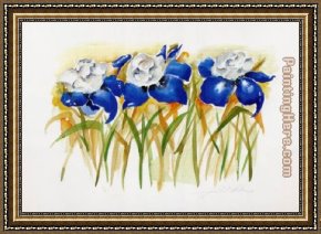 Alfred Framed Paintings - Iris Grandeur by Alfred Gockel