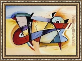 Seek Framed Paintings - Playing Hide & Seek by Alfred Gockel