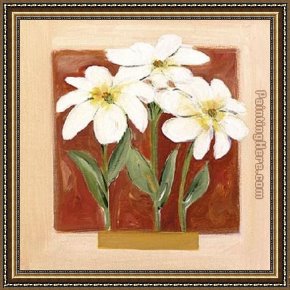 Floral Framed Paintings - Sandstone Florals III by Alfred Gockel