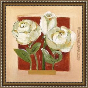 Floral Framed Paintings - Sandstone Florals IV by Alfred Gockel