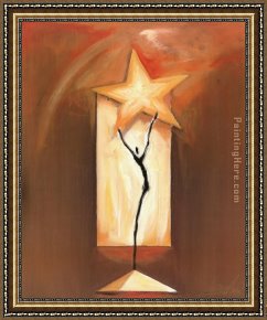 Star of The Ballet Framed Paintings - Star Dance by Alfred Gockel