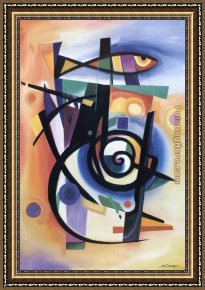 Miracle of The Bread And Fish Framed Paintings - Striped Fish by Alfred Gockel