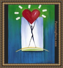 Heart Framed Paintings - The Uplifted Heart by Alfred Gockel
