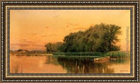 North Star Framed Paintings - Borders of the North Sea Southampton Long Island by Alfred Thompson Bricher