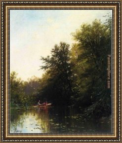 Alfred Thompson Bricher Framed Paintings - On the Mill Stream by Alfred Thompson Bricher