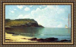 Alfred Thompson Bricher Framed Paintings - Sailing by Alfred Thompson Bricher