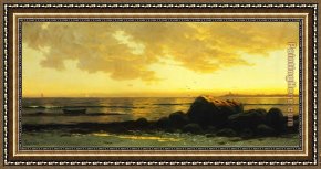 Alfred Thompson Bricher Framed Paintings - Seascape 2 by Alfred Thompson Bricher