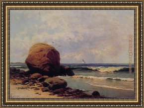 Alfred Thompson Bricher Framed Paintings - Seascape by Alfred Thompson Bricher