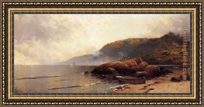 A Milkmaid with Her Cows on a Summer Day Framed Paintings - Summer Day at Grand Manan by Alfred Thompson Bricher