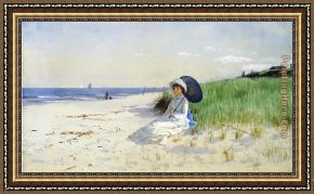 Summer Framed Paintings - Summer Reverie by Alfred Thompson Bricher