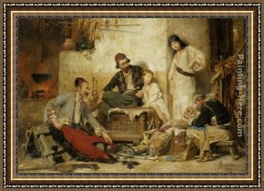 Han-wu Framed Paintings - Counting The Bounty by Alois Hans Schramm