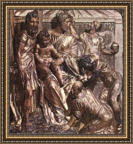 Triptych of The Adoration of The Magi Framed Paintings - Adoration of the Magi by Alonso Berruguete