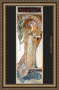 Mucha Framed Paintings - Gismonda by Alphonse Maria Mucha