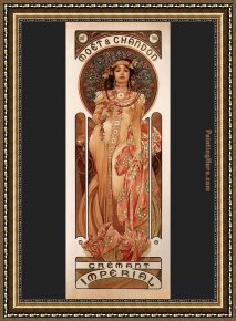Mucha Framed Paintings - Moet and Chandon Cremant Imperial by Alphonse Maria Mucha