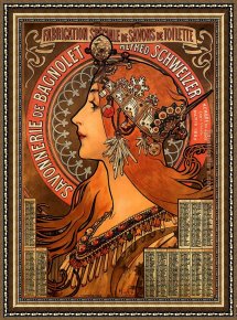 Mucha Framed Paintings - Savonnerie de Bagnolet by Alphonse Maria Mucha