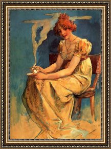 Mucha Framed Paintings - Untitled Alphonse Maria Mucha by Alphonse Maria Mucha