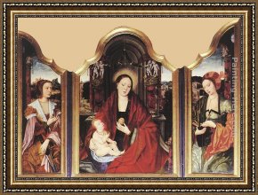 Pear Framed Paintings - Virgin with the Pear by Ambrosius Benson