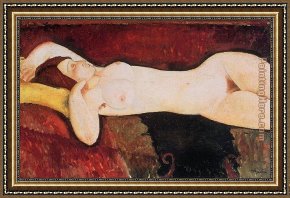 Design for The Grande Galerie in The Louvre Framed Paintings - Le Grande Nu by Amedeo Modigliani