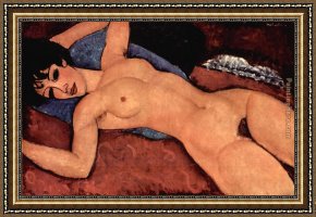 The Era of The Red Guards Framed Paintings - Red Nude by Amedeo Modigliani