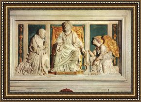 Nicolas Framed Paintings - Monument of Cardinal Nicola de Cusa by Andrea Bregno