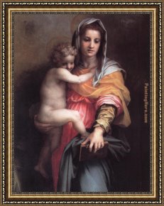 Andrea I Appiani Framed Paintings - Madonna of the Harpies2 by Andrea del Sarto