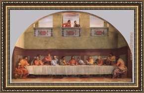 Corn Festival, (la Fiesta Del Maiz) Framed Paintings - The Last Supper by Andrea del Sarto