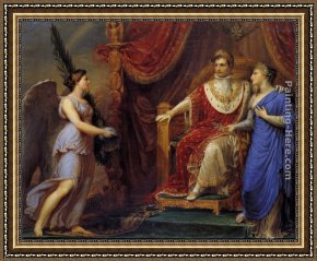 Allegory of Virtue Framed Paintings - Allegory on the Peace of Pressburg by Andrea I Appiani