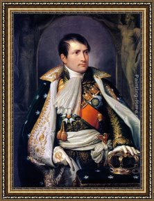 The King And The Beggar-maid Framed Paintings - Napoleon, King of Italy by Andrea I Appiani