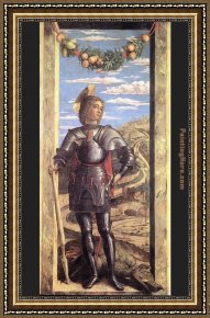 Andrea I Appiani Framed Paintings - St George by Andrea Mantegna